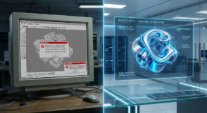 Traditional CAD software failure versus high-precision Rhino parametric modeling solutions.