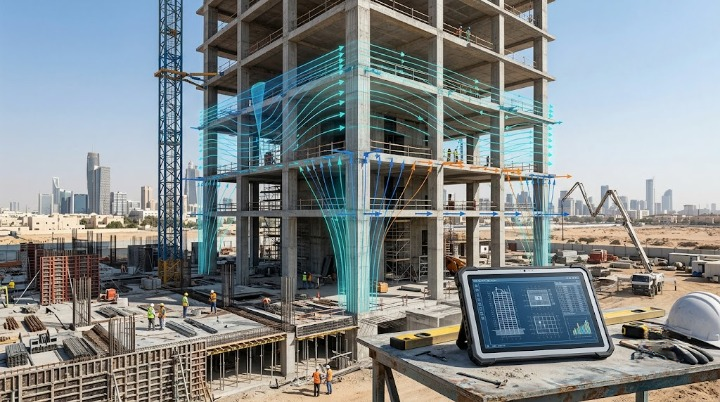 Field verification for calculating wind loads on a structure under SBC 301 rules