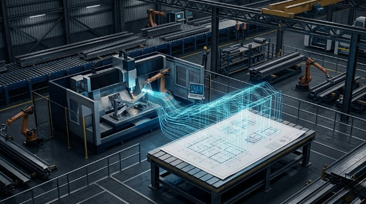 Automated shop drawings for fabrication and manufacturing