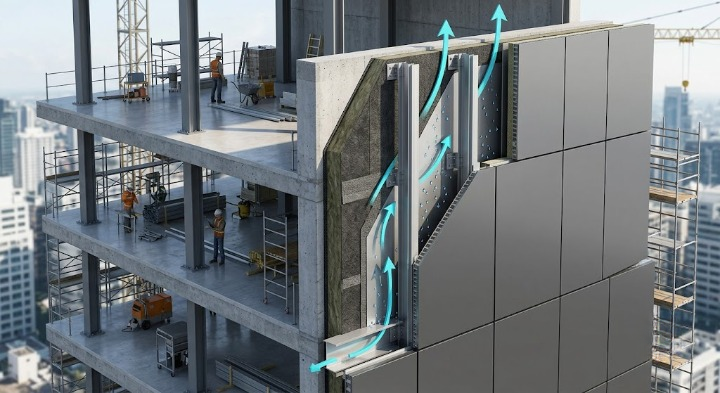 Rainscreen principles and moisture management in aluminum cladding systems