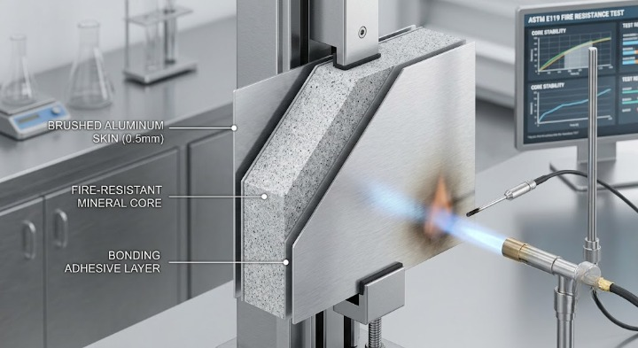 ACP fire resistance core material classification